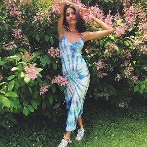 BNWT Dannijo Blue Tie Dye Dress